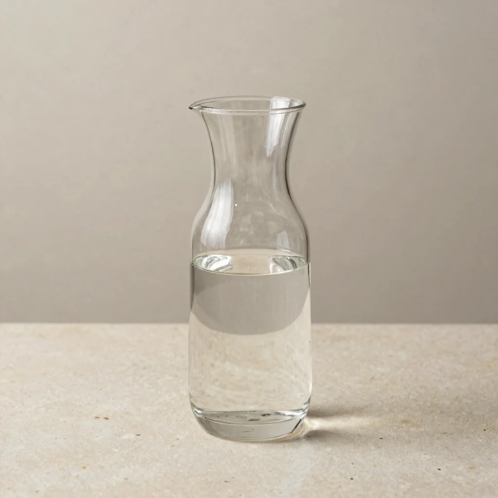 Ribbed Glass Carafe